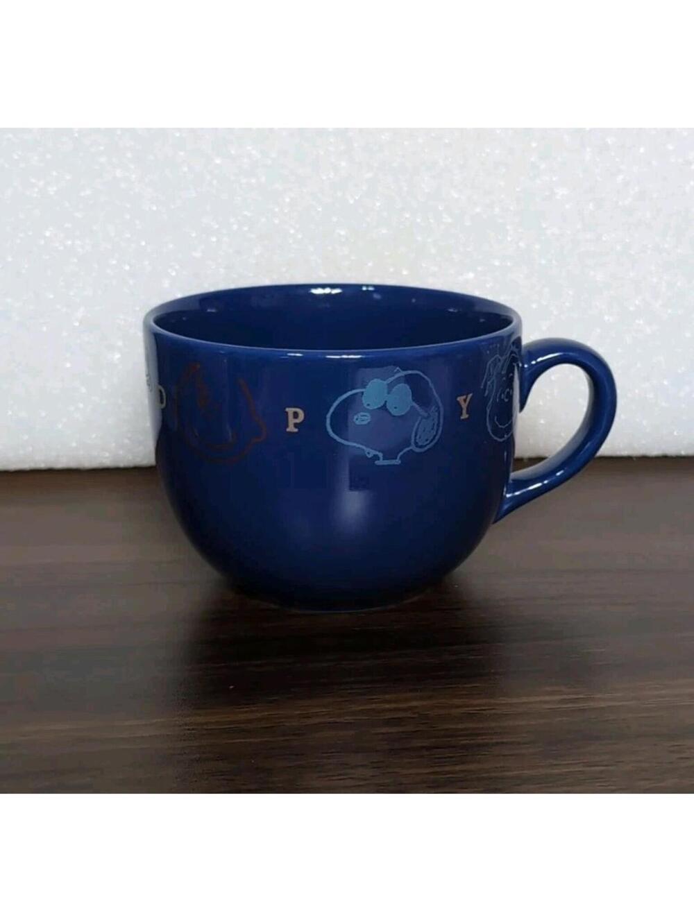 Smuga Denz International Peanuts Snoopy Ceramic Bowl Mug Blue